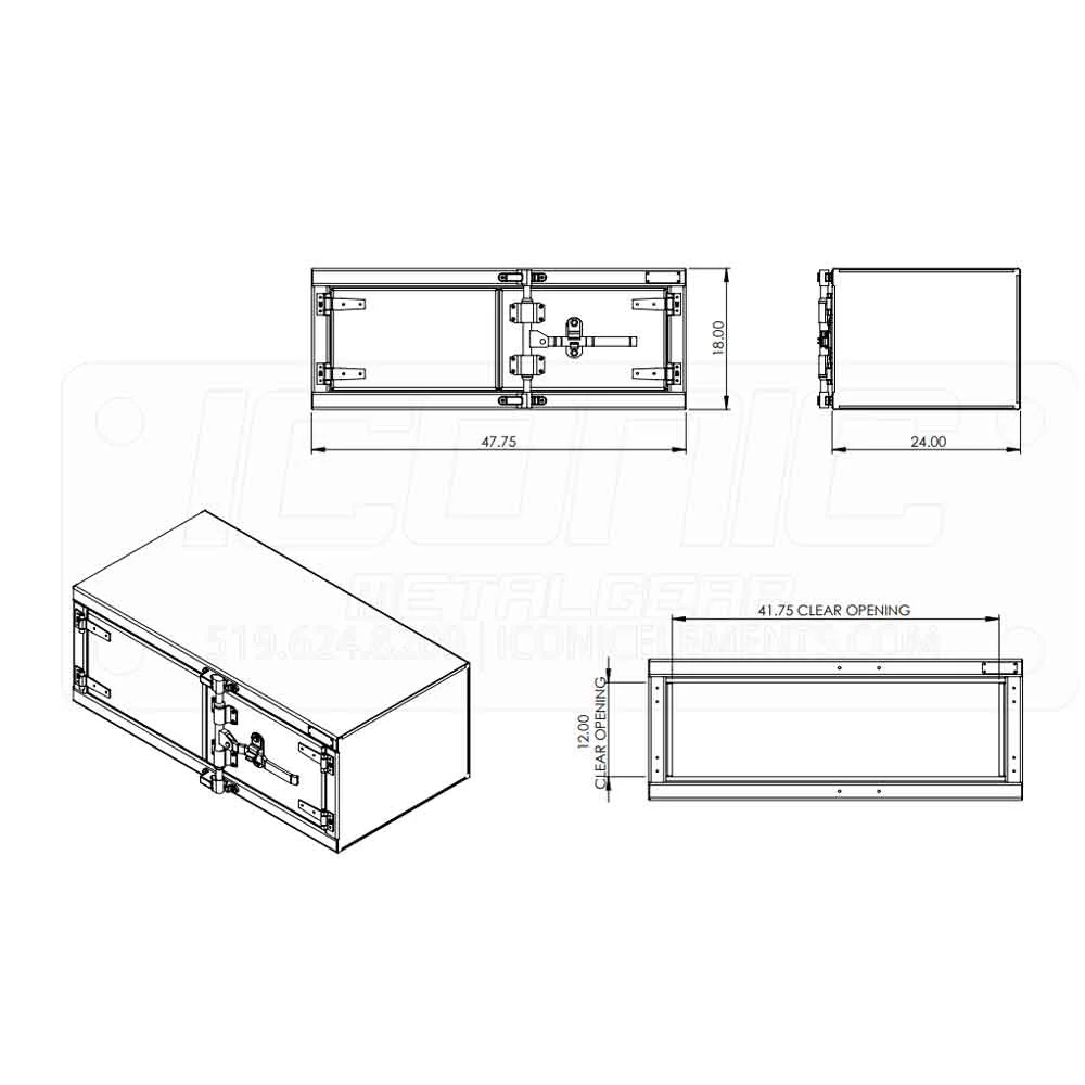 48" x 18" x 24" Cam-Lock Underbody Tool Box - Image 2