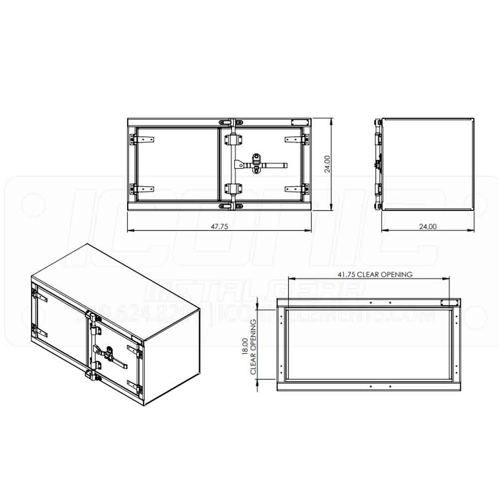 48" x 24" x 24" Cam-Lock Underbody Tool Box - Image 2