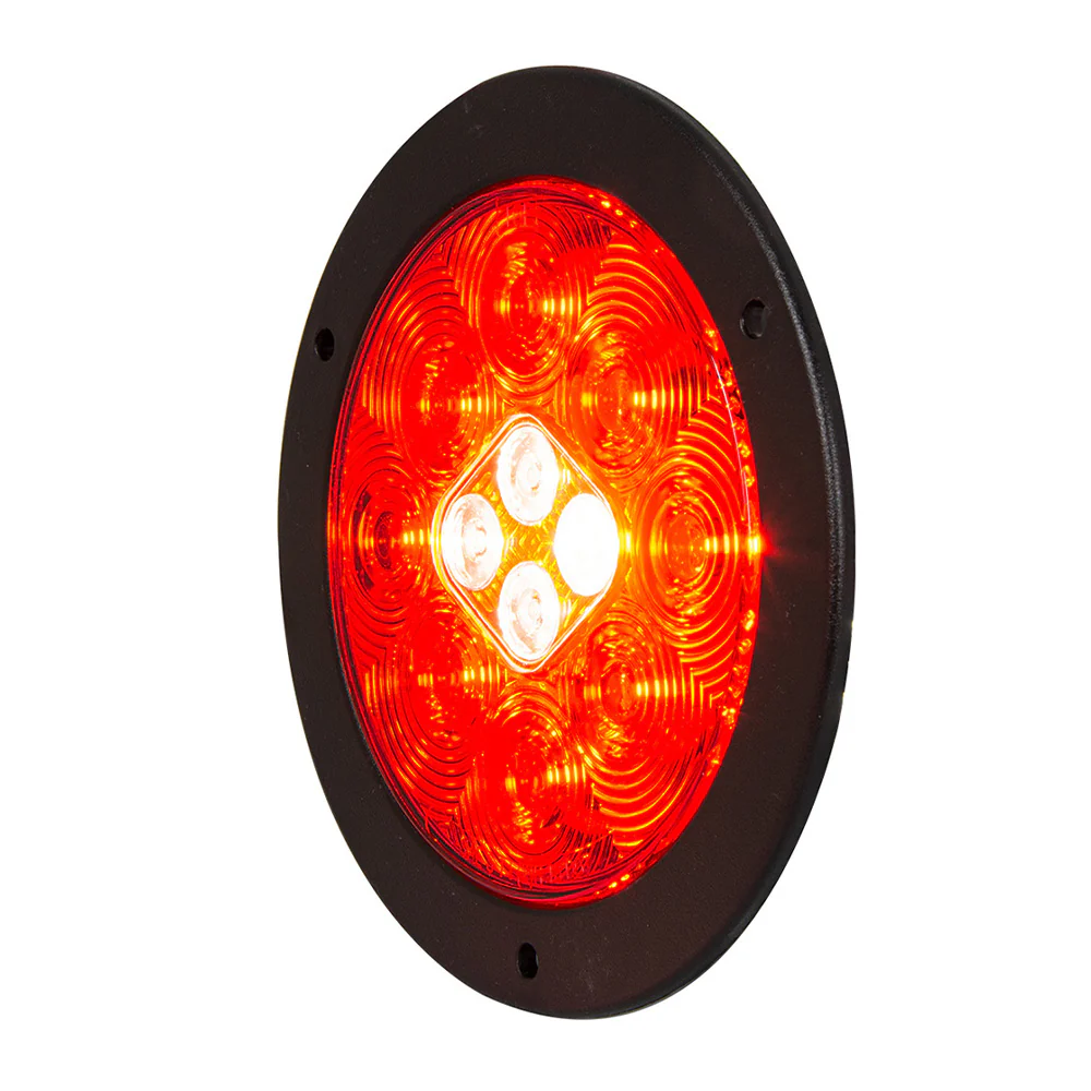 4" LED Red/White Flange Mount Combo Tail and Back-up Light with 4-pin Weather Pack Plug - Image 3