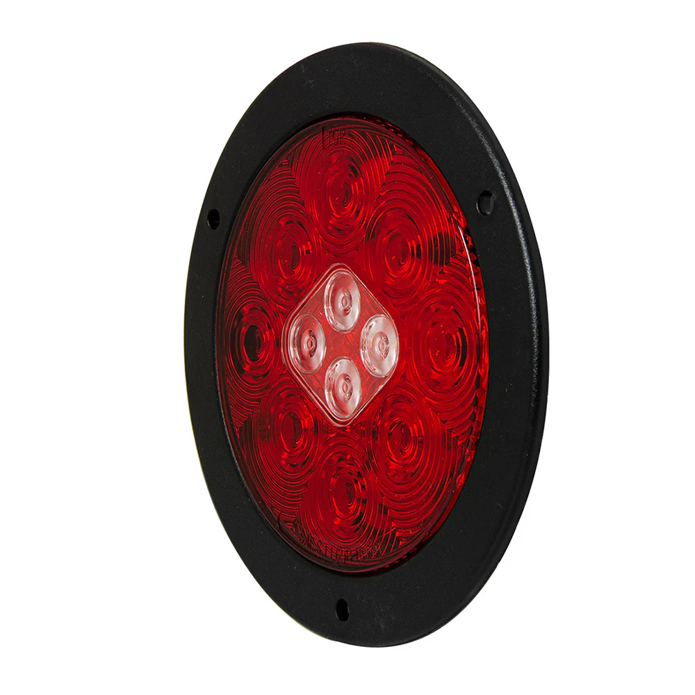 4" LED Red/White Flange Mount Combo Tail and Back-up Light with 4-pin Weather Pack Plug - Image 4