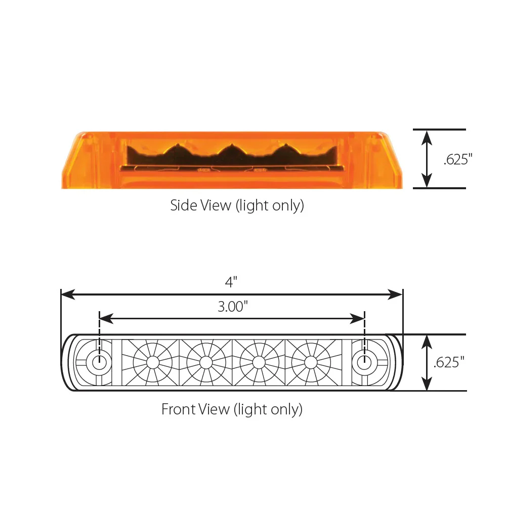 4" Surface Mount Marker Light with Notched Bezel - Image 2