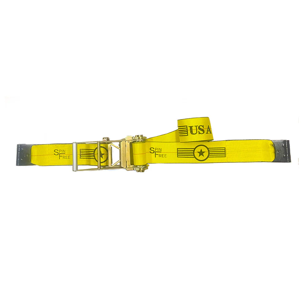 4" x 30" Spin Free Wide Handle Ratchet Strap with Flat Hooks