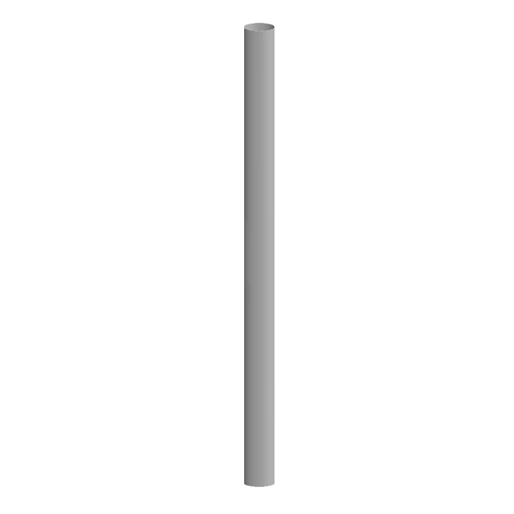 4"D x 60"L Straight Cut Aluminized Exhaust Tube