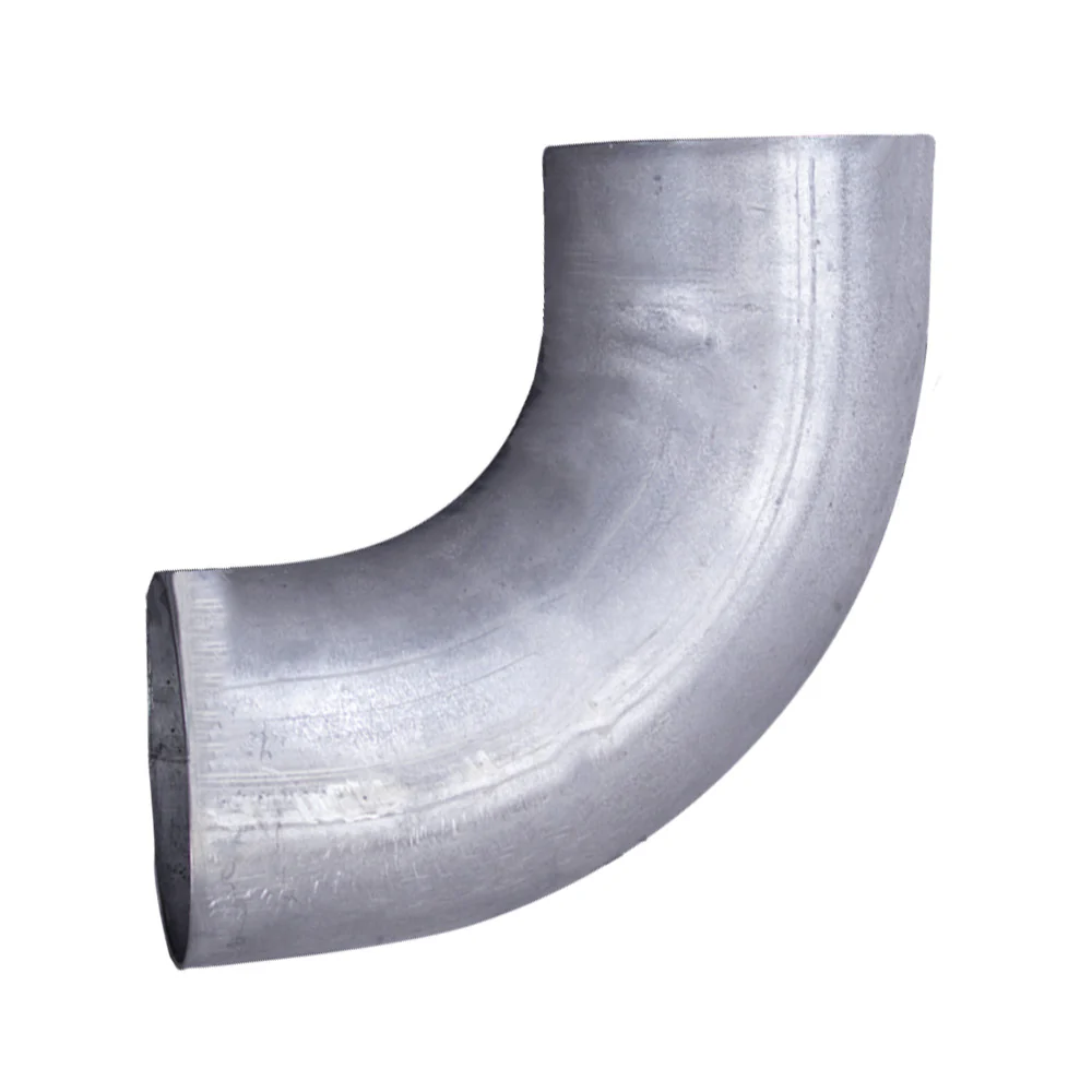 4"OD/OD x 8" Aluminized 90 Degree Straight Elbow