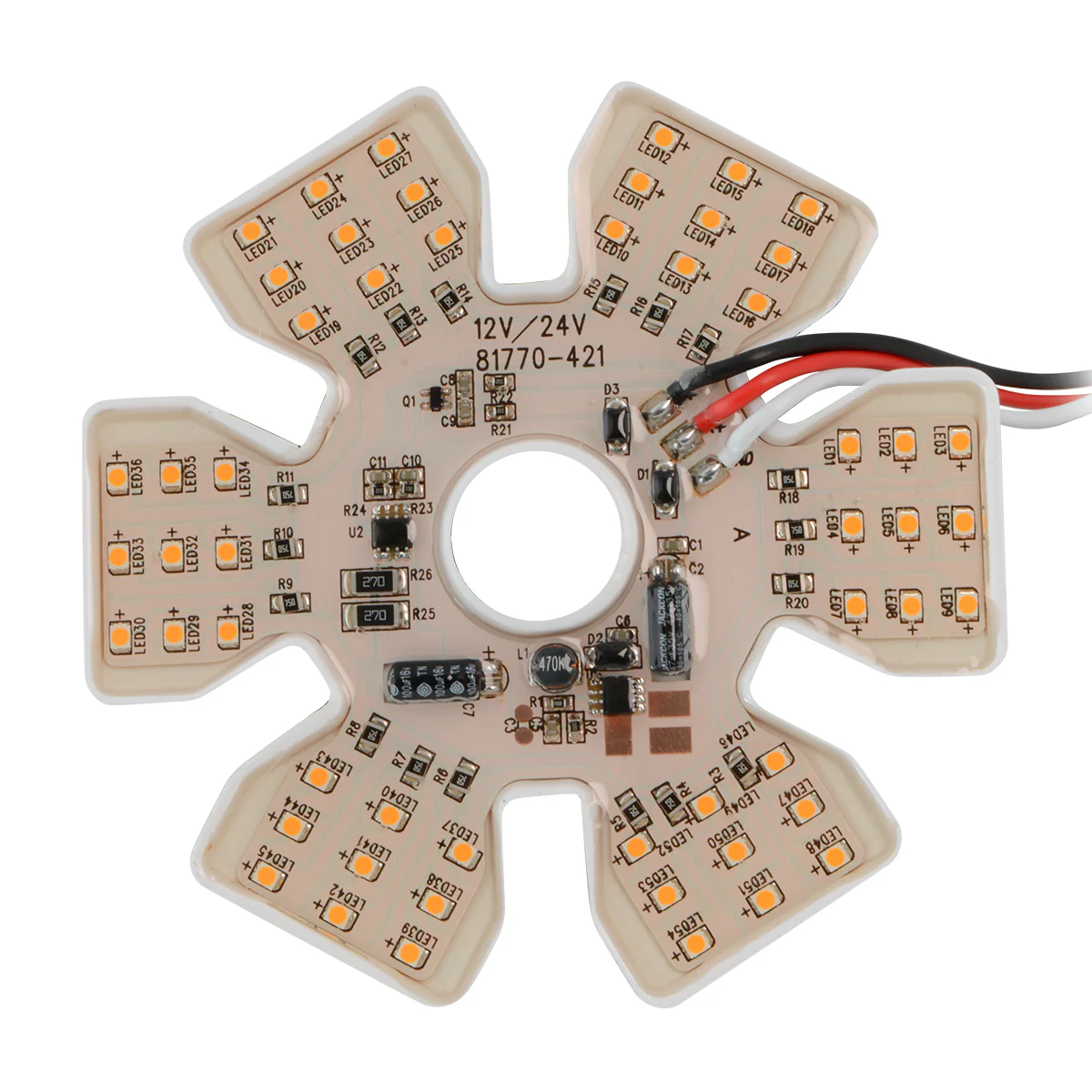 5-1/8" 54 LED Ultra Thin Hex Dual Function Air Cleaner Light - Image 8