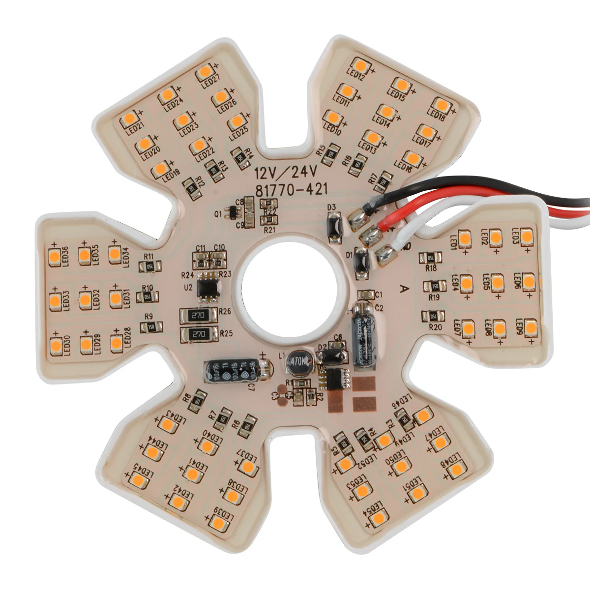 5-1/8" 54 LED Ultra Thin Hex Dual Function Air Cleaner Light - Image 9