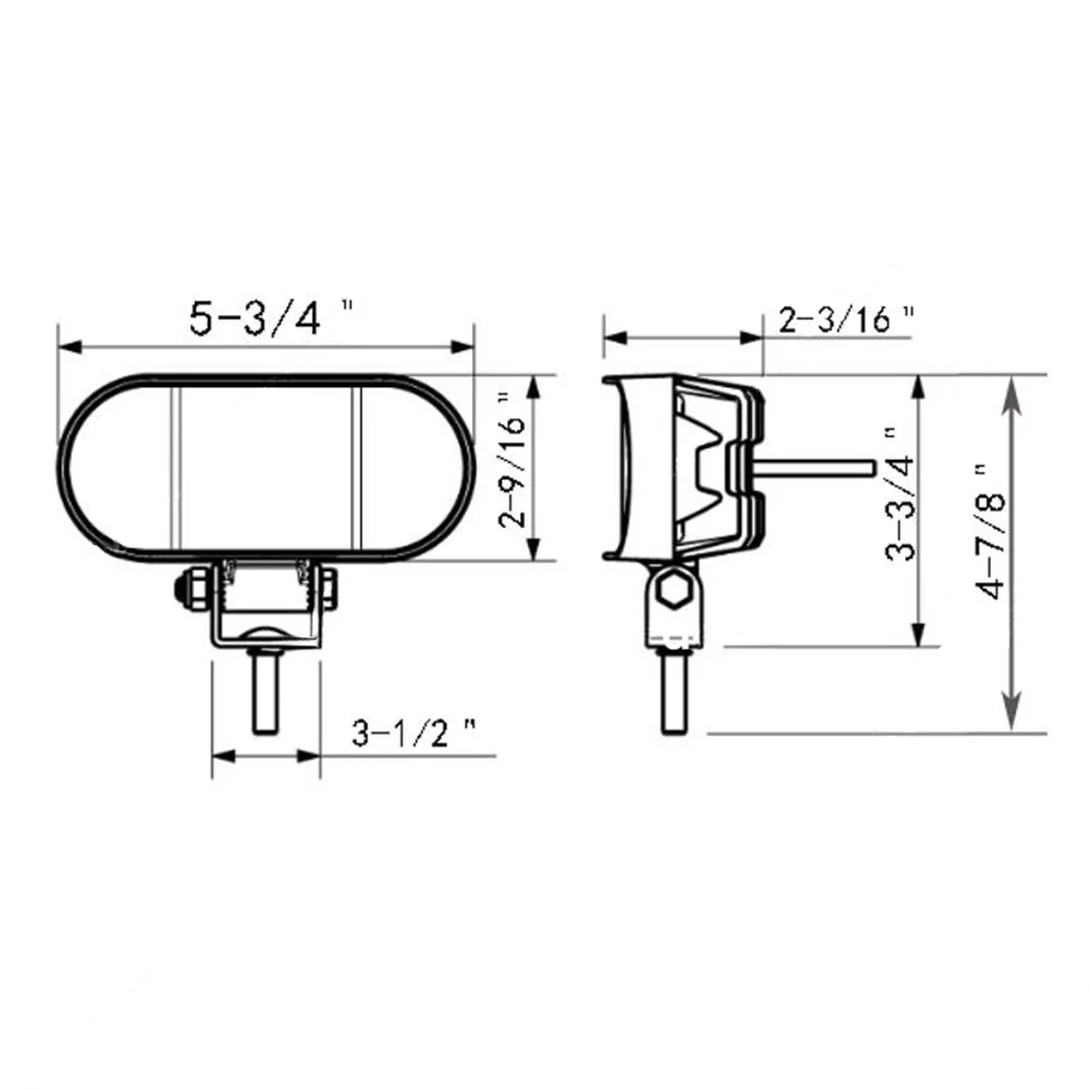 5-3/4" 8 LED Oval Wide Angle Driving and Work Light - Image 5