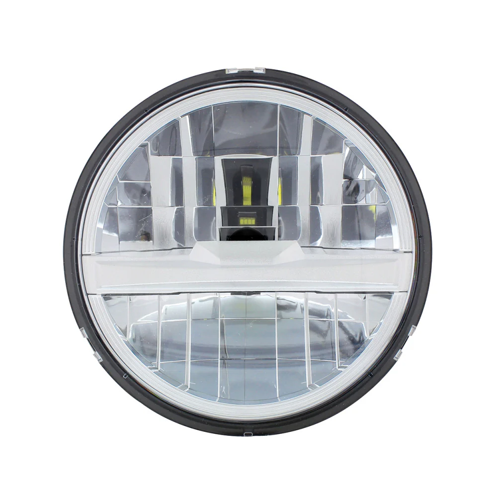 5-3/4" Silver 8 High Power LED Headlight