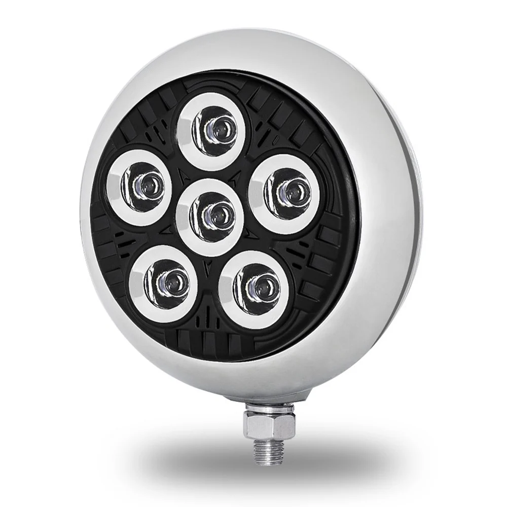 5" 6 LED Chrome/Black Work Light and Heatsink Technology - Image 3