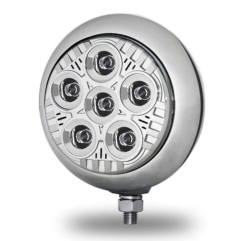 5" 6 LED Chrome/Black Work Light and Heatsink Technology - Image 6