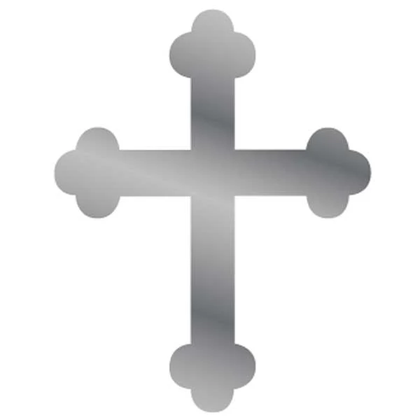5" Budded Cross Stainless Steel Cut Out