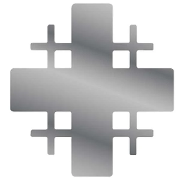 5" Jerusalem Cross Stainless Steel Cut Out