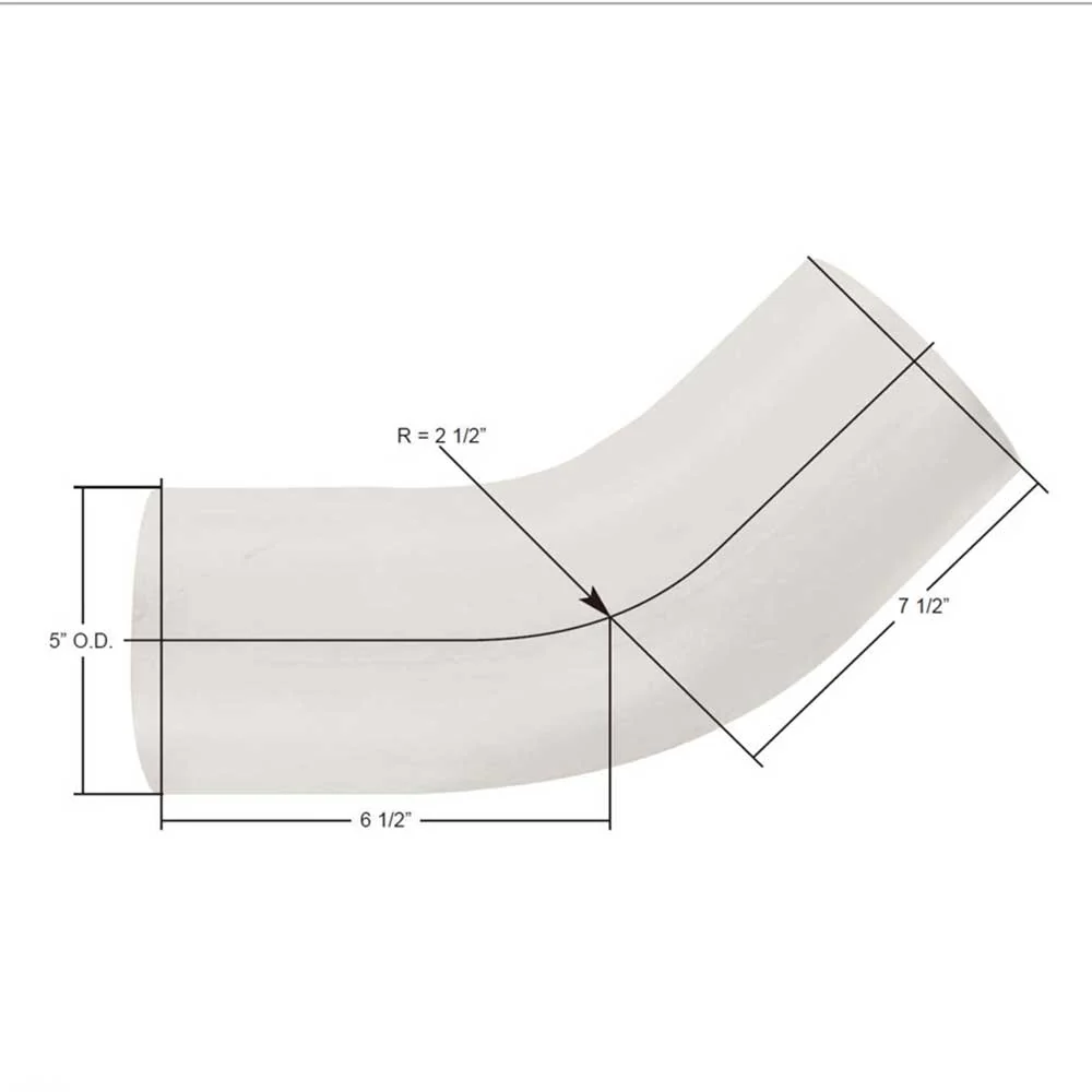 5" Kenworth T600, T800, W900 45 Degree Aluminized Elbow, OEM K180-13637 - Image 2