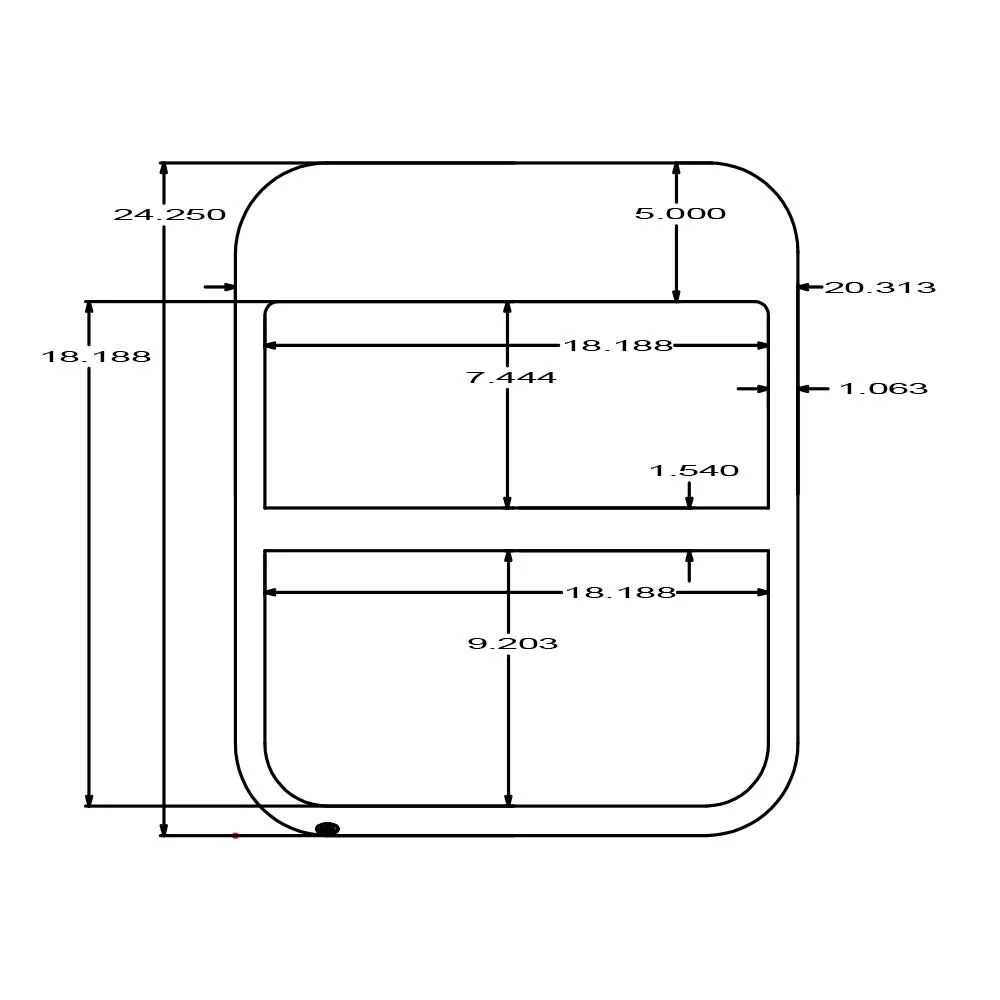 5" Sleeper Door Window Chop Top Surround & Divider 1982-2024 KW T600, T660, T800, W900, W990 - Image 2