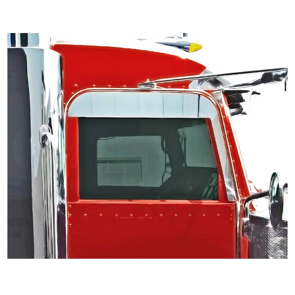 5" Stainless Chop Top with Deflector for Peterbilt 379, 386, 388, 389