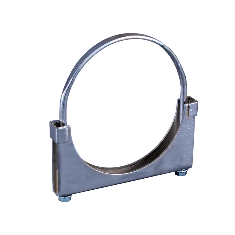 5" Stainless Steel Closed Double Saddle Clamp with Flat Bolt