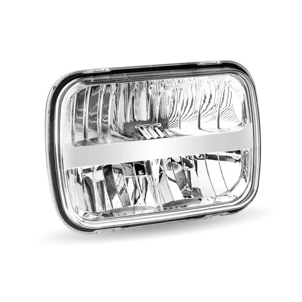 5" x 7" LED High and Low Beam Chrome Headlight