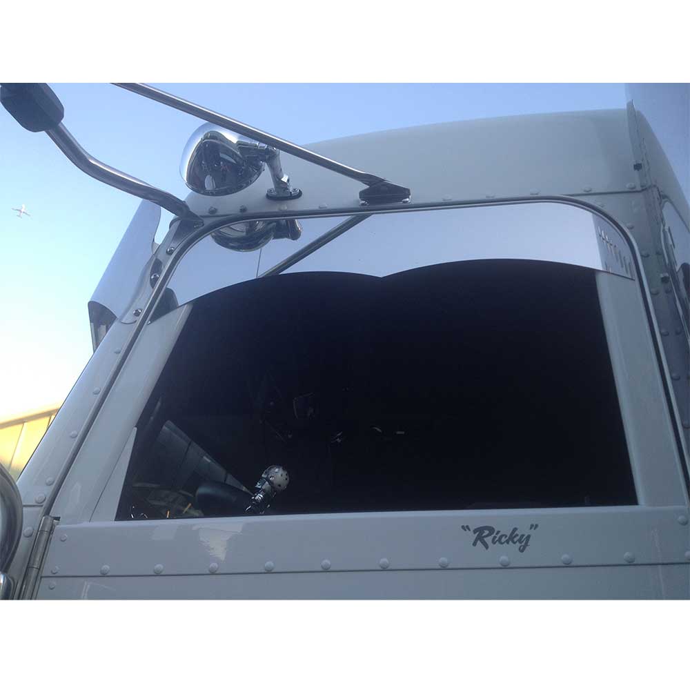 5" x 7" SS Widow Peak Chop Top for 19987-2024 Peterbilt 379, 386, 388, 389