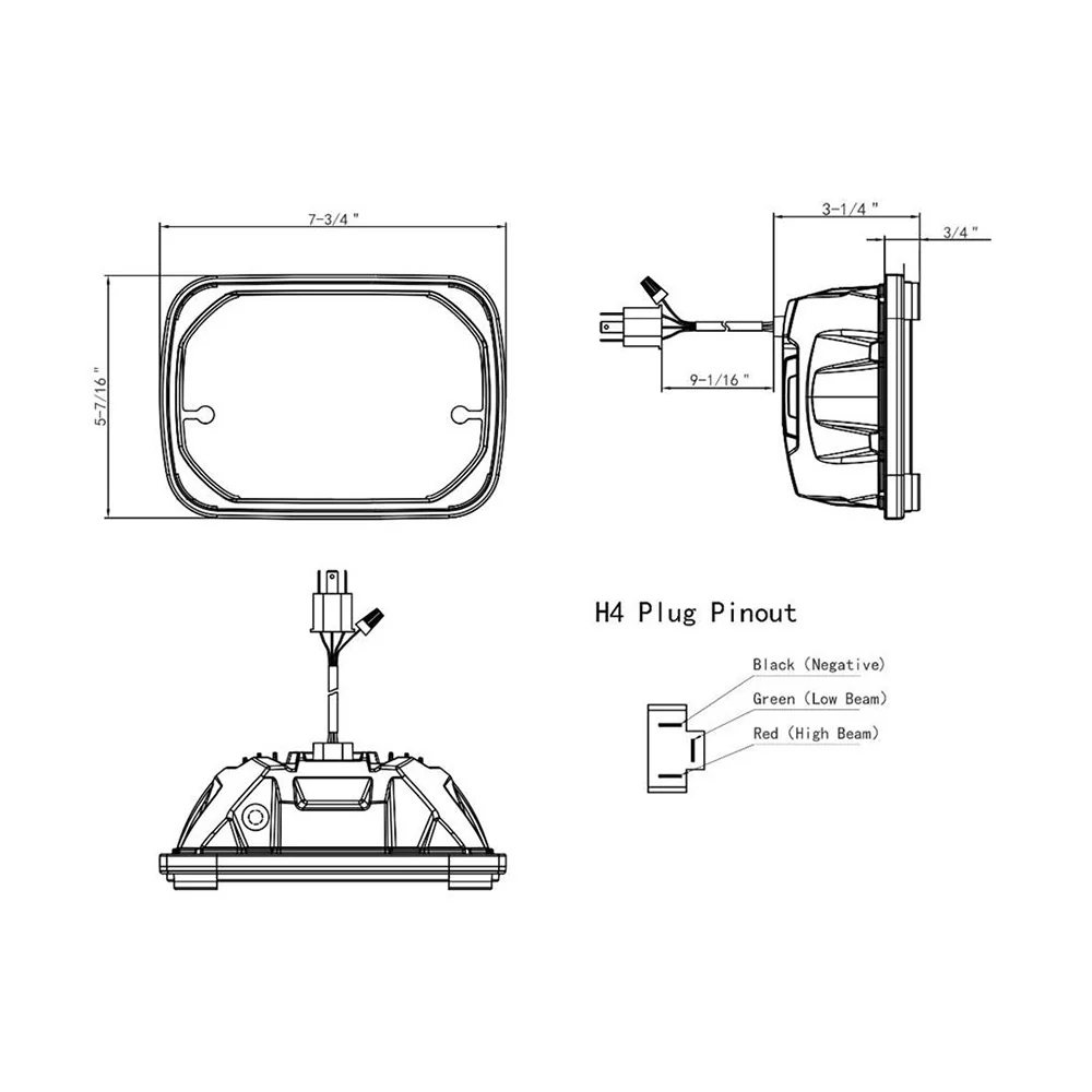 5" x 7" ULTRALIT Heated LED Headlight - Image 10