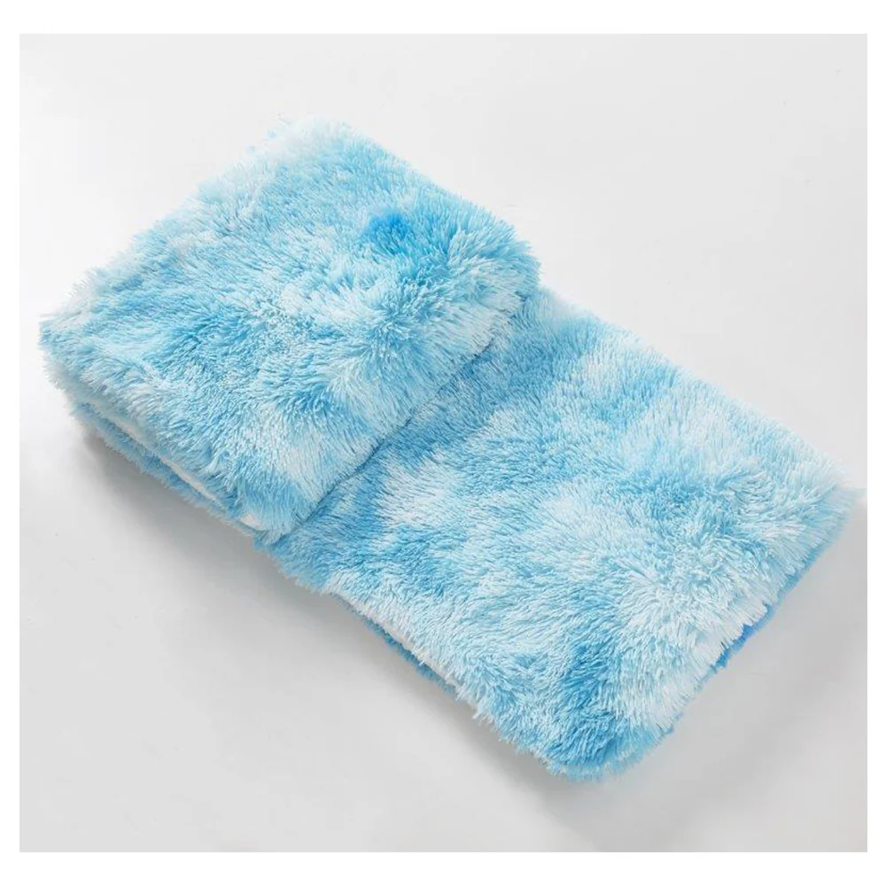 50" x 70" Hooded Sherpa Blue Sky Wearable Throw - Image 3