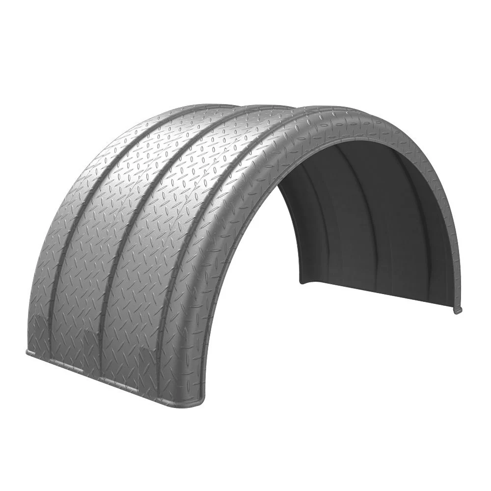 51" MIN2480 Poly Diamond Plate Single Axle Fender