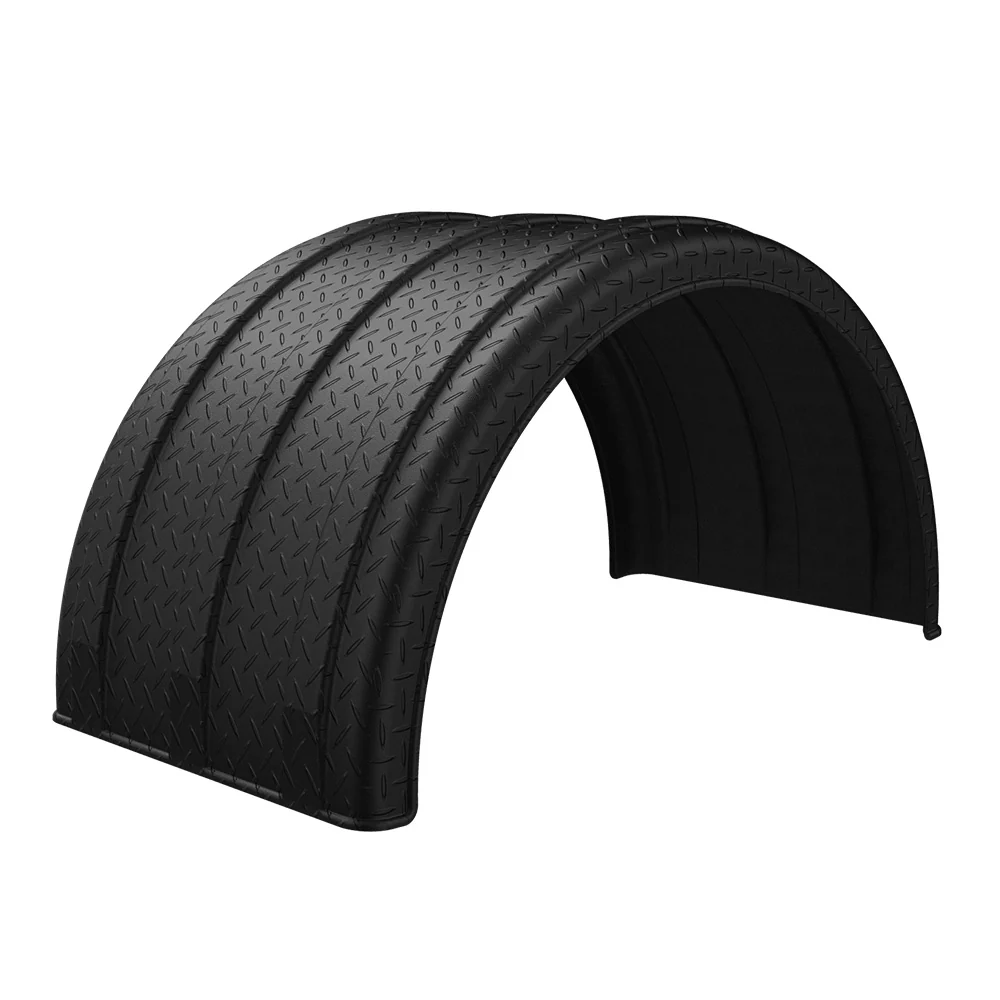 51" MIN2480 Poly Diamond Plate Single Axle Fender - Image 4