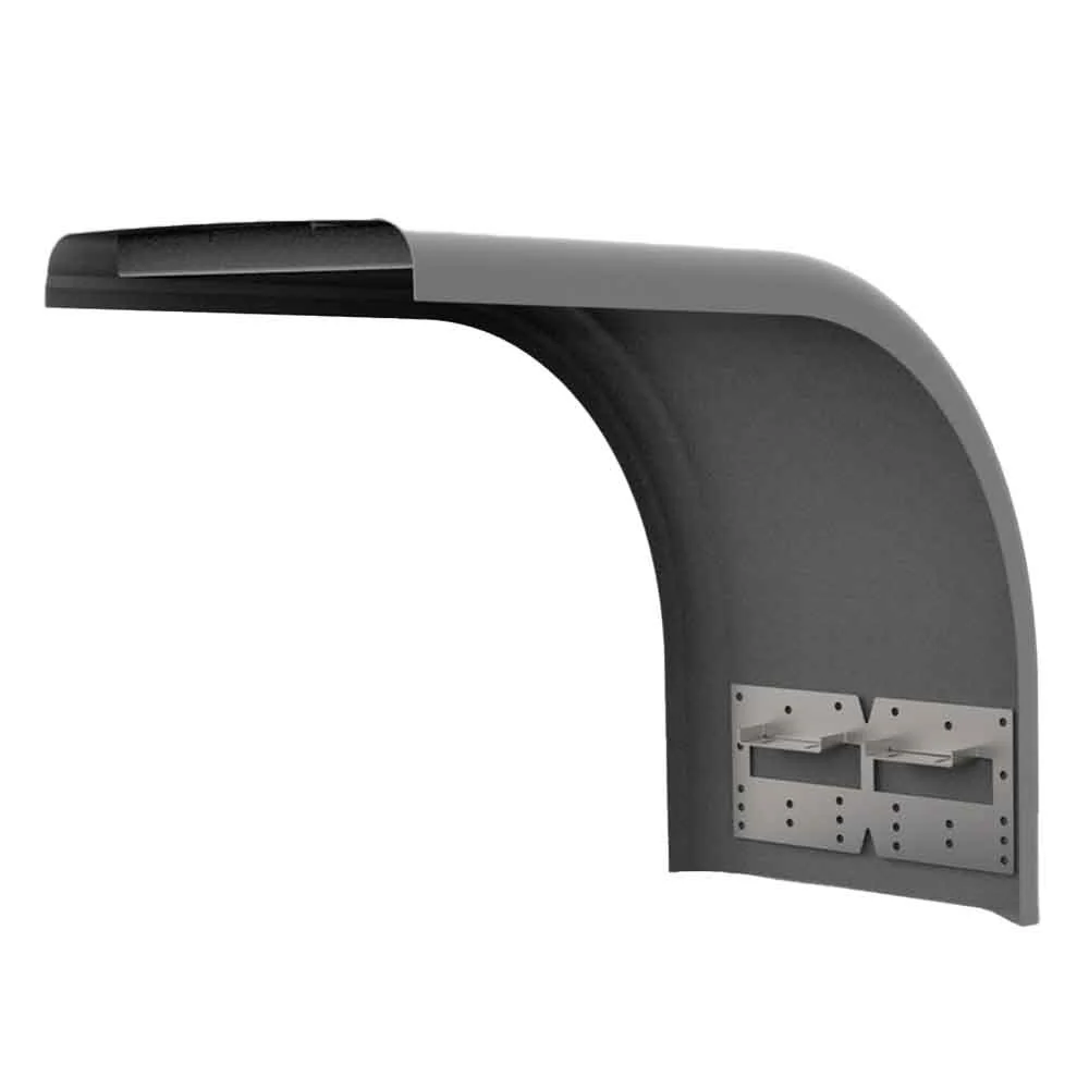 52" Fiberglass Half Fender with 1" Lip - Image 3