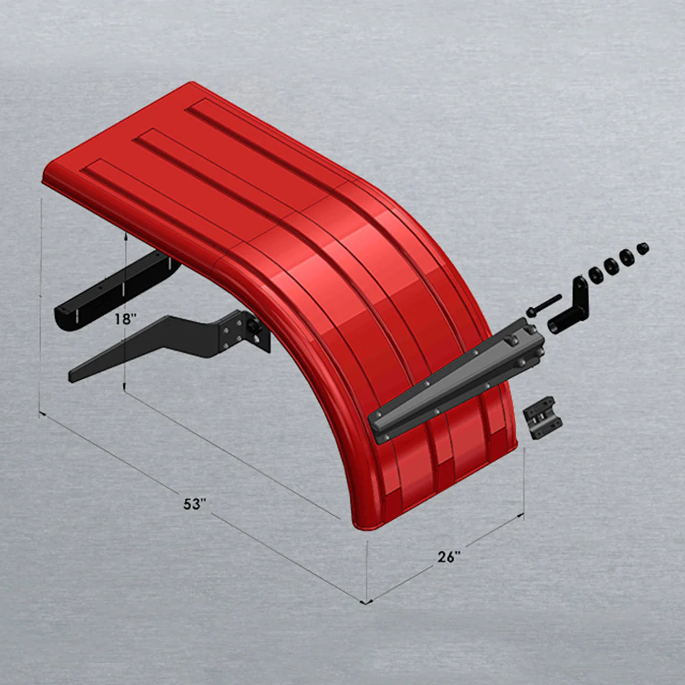 53" Carbon Fiber Poly Brute MIN950 Half Fender or MIN900 Full Fender - Image 2