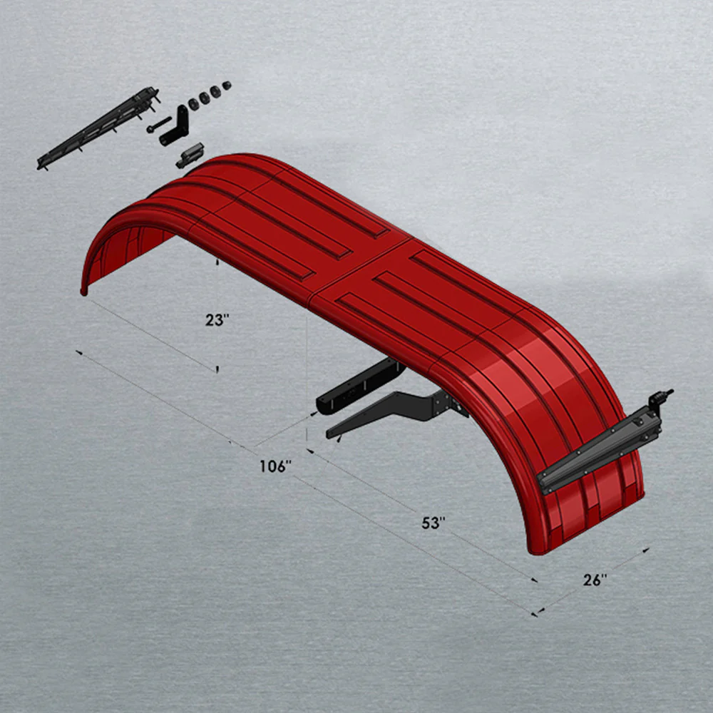 53" Carbon Fiber Poly Brute MIN950 Half Fender or MIN900 Full Fender - Image 6