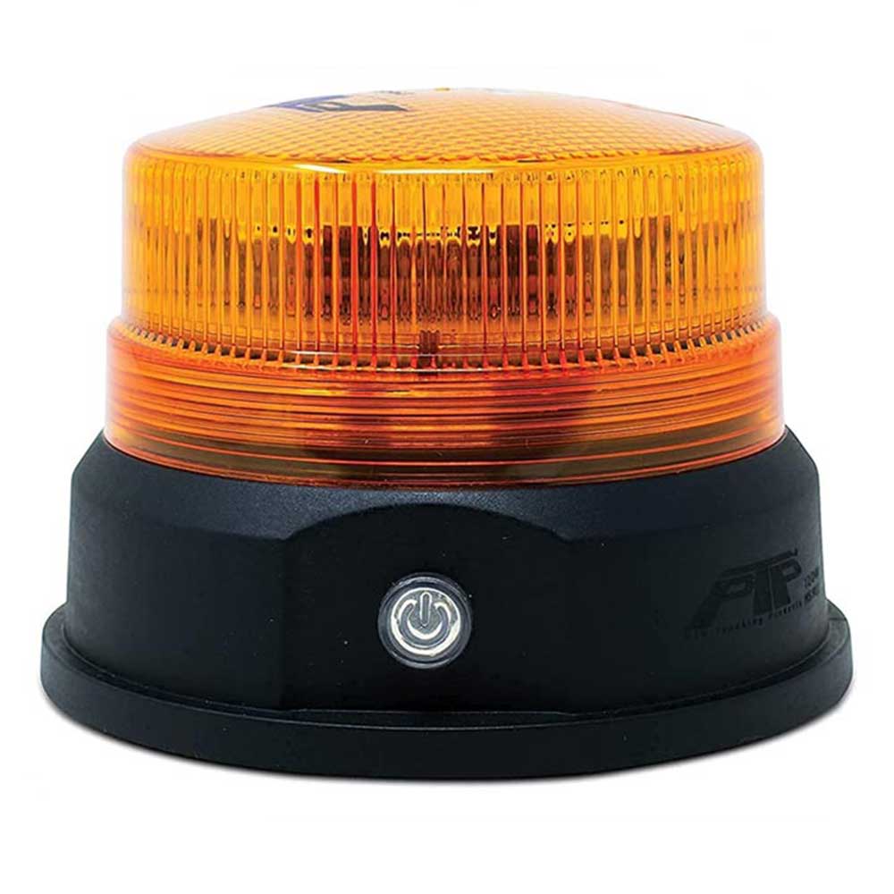 5"D High Power 24 Amber LED Magnet Mounted and Battery Operated Rechargeable Light Beacon