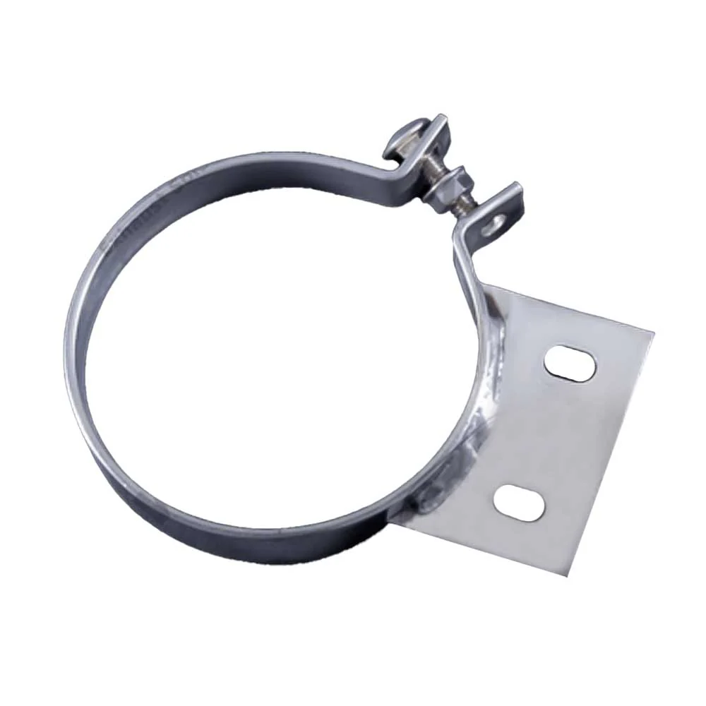 5"D Peterbilt 359, 379 Stainless Steel Straight Bracket Clamp