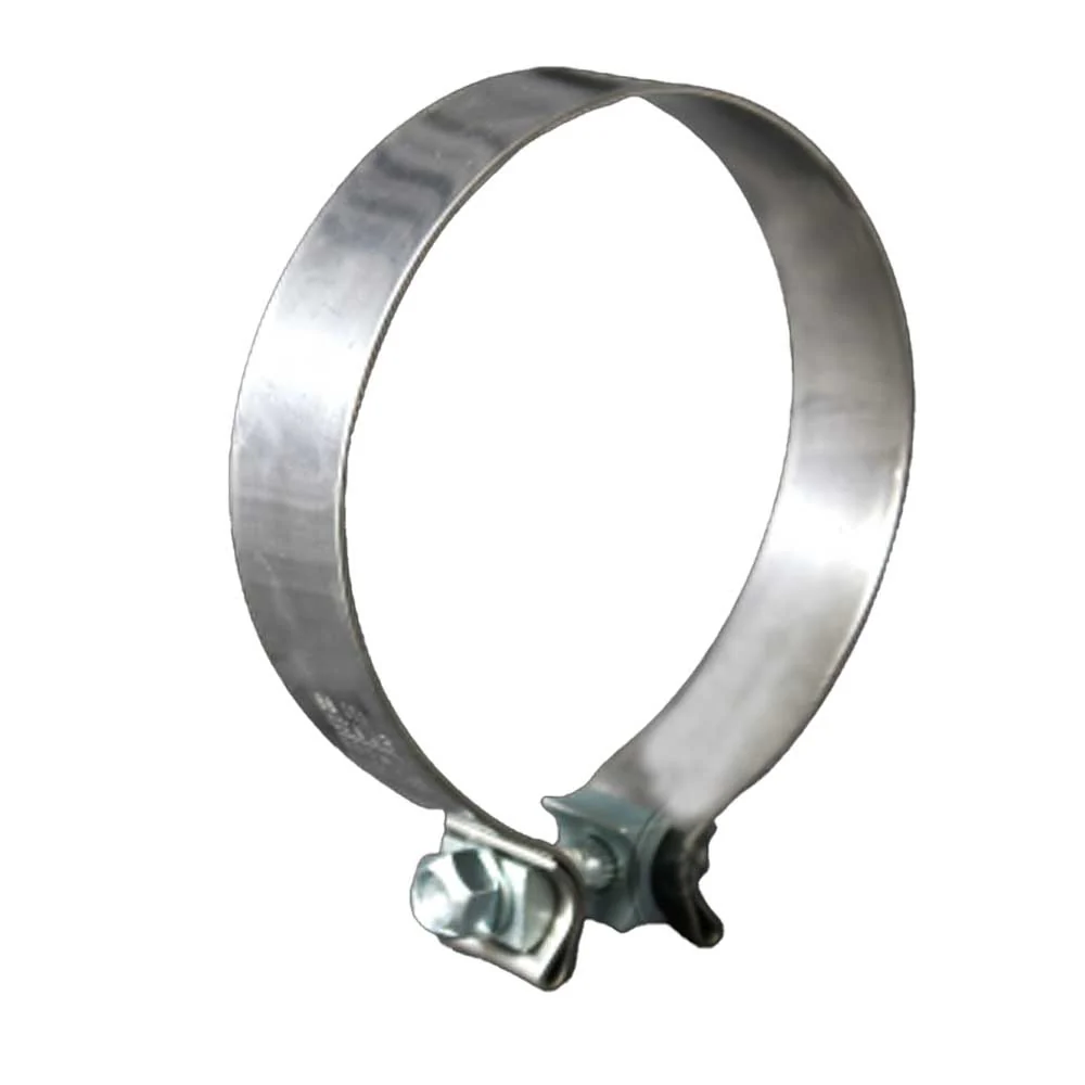 5"D x 1-1/4"W Stainless Steel Mill Finish Exhaust Clamp
