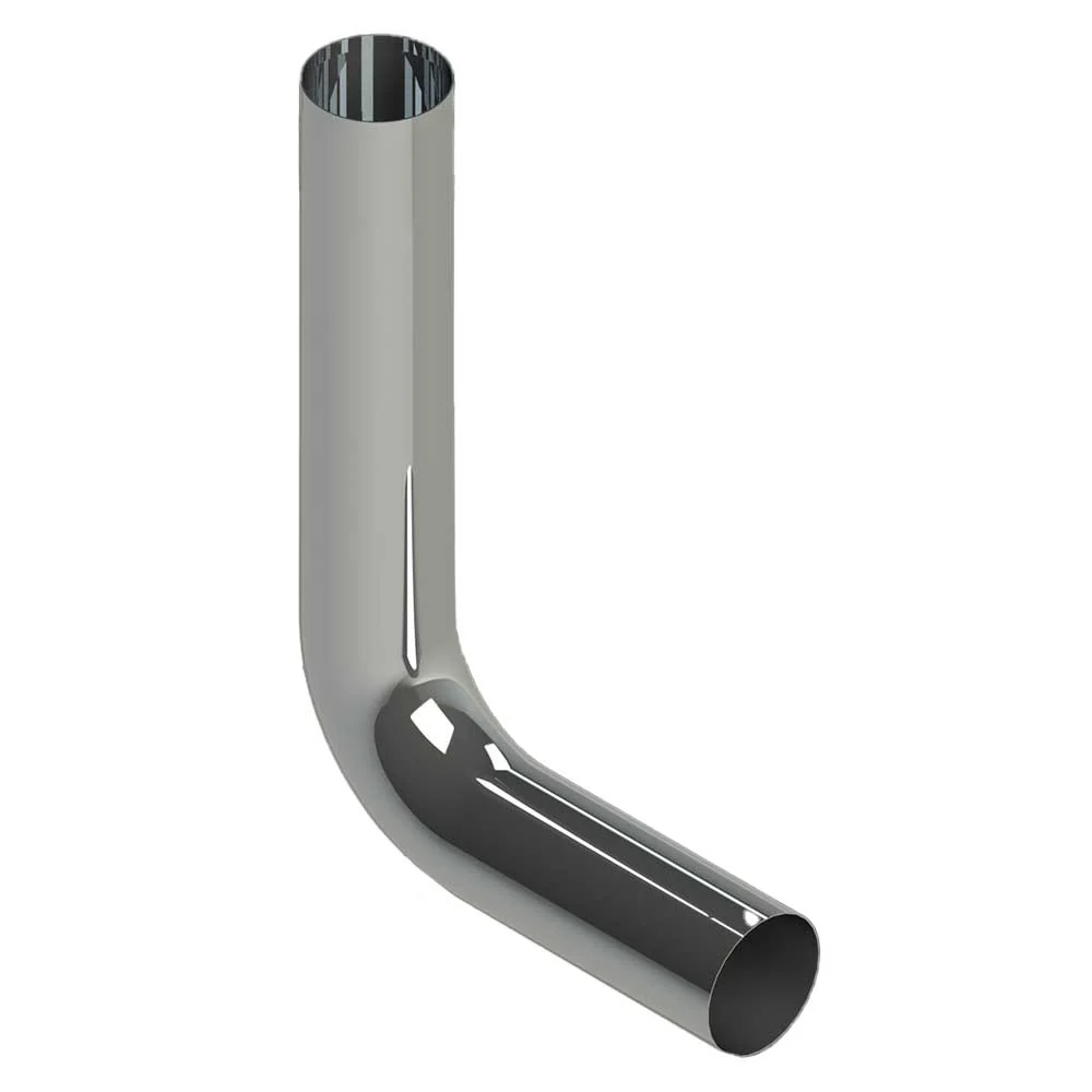 5"D x 16"L x 16"R 90 Degree Chrome Elbow with Plain End