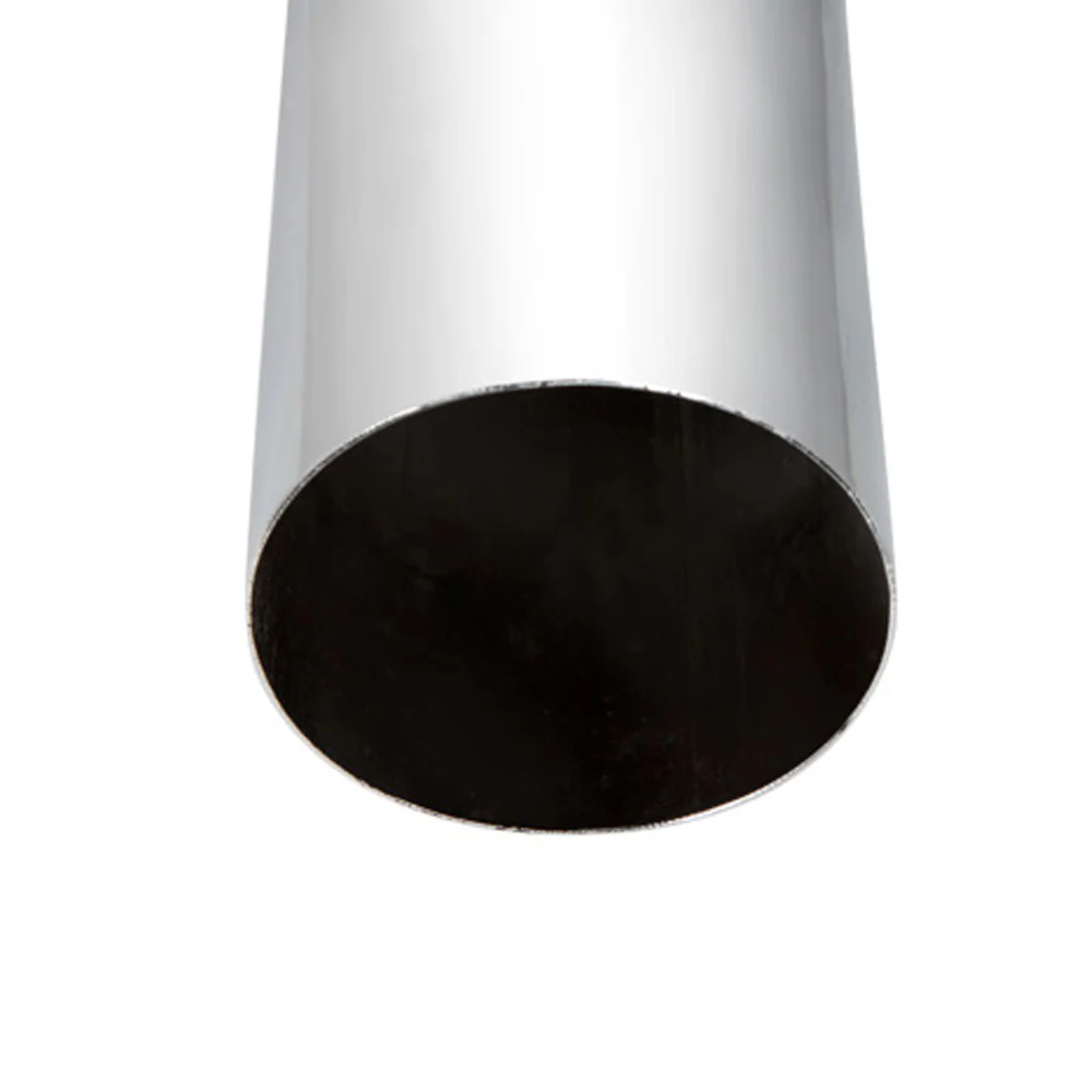 5"D x 18"L Curved Chrome Top Stack Plain End - Image 2