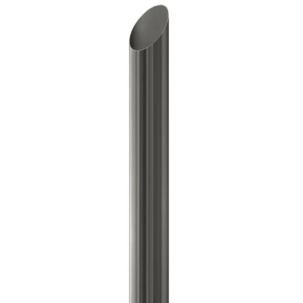 5"D x 24"L Chrome Mitered Top Stack Expanded End