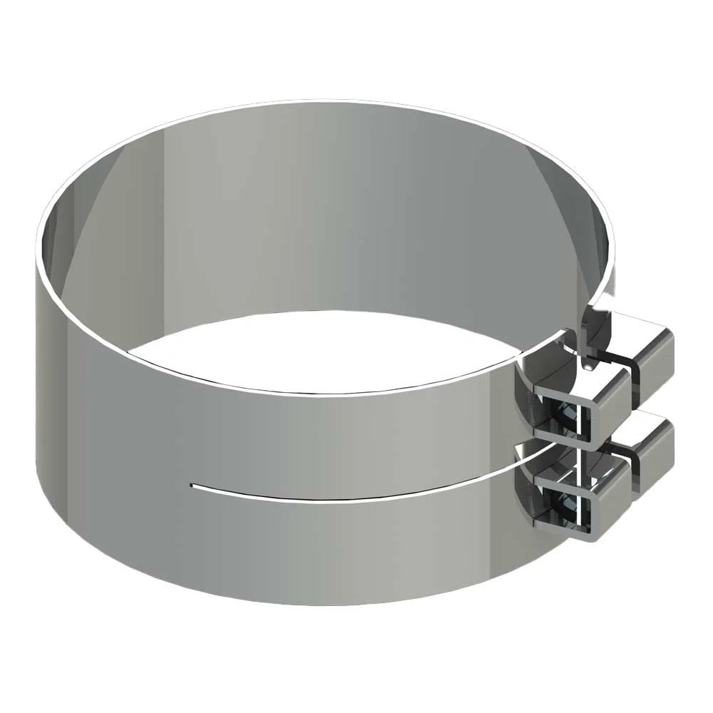 5"D x 3"W Chrome Bracket-Less Clamp