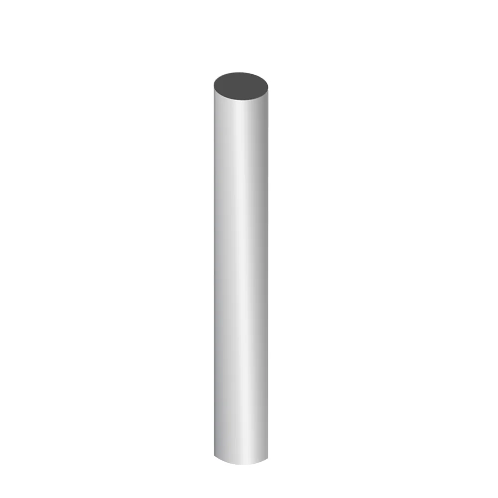 5"D x 48"L Flat Chrome Top Stack Plain End