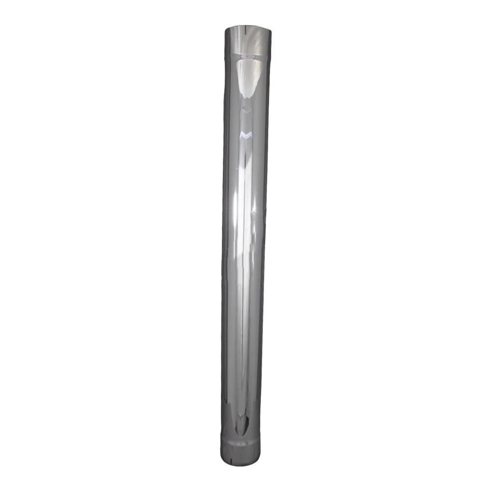 5"D x 51"L Chrome Straight Top Stack Expanded End
