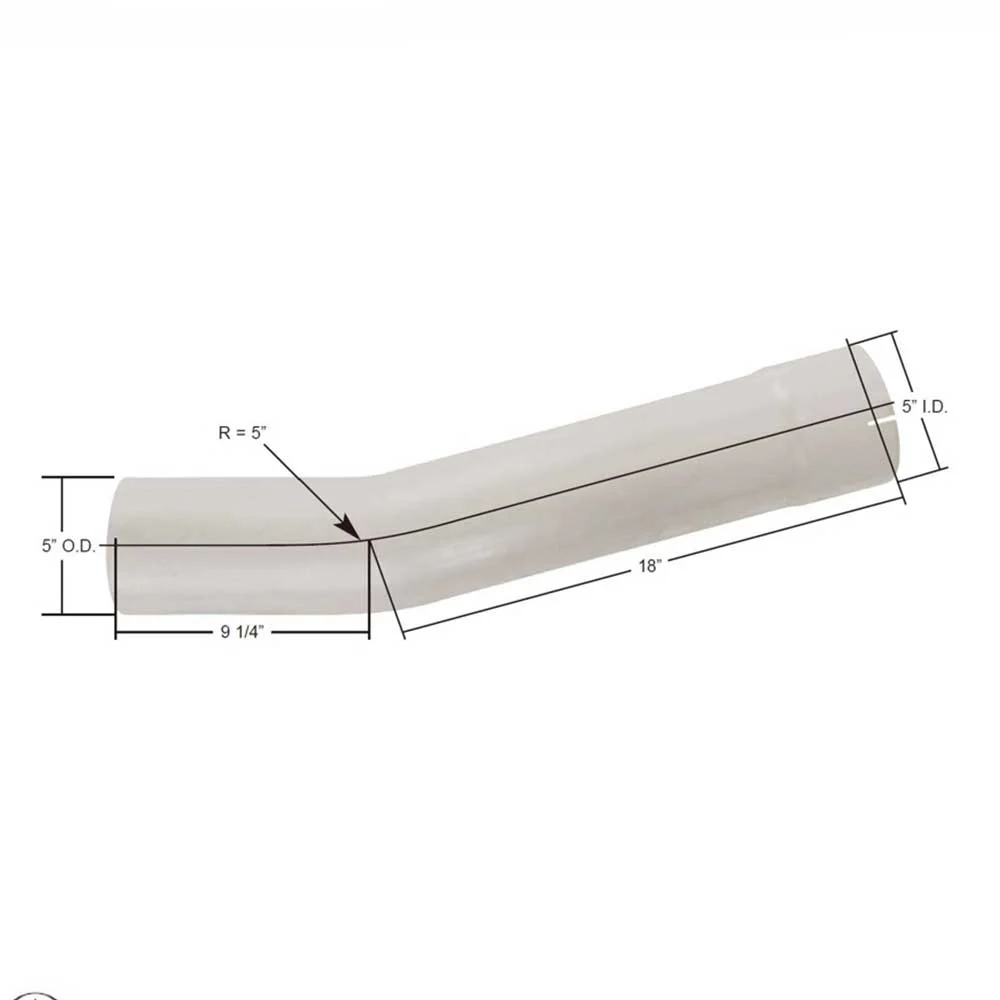 5"ID/OD Kenworth Aerocab Aluminum Elbow, K180-18614 - Image 2