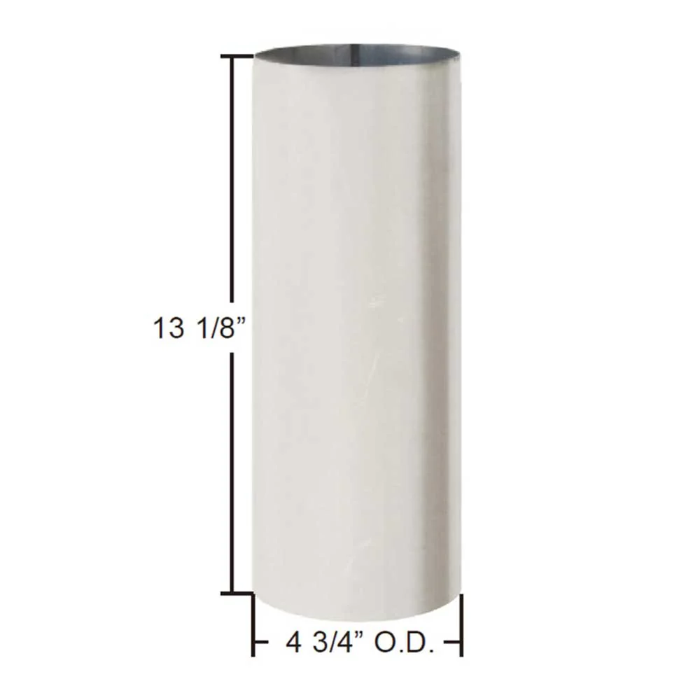 5"ID to 5"OD x 13-1/8"L Steel with Zinc Plating Exhaust Connector Sleeve - Image 3
