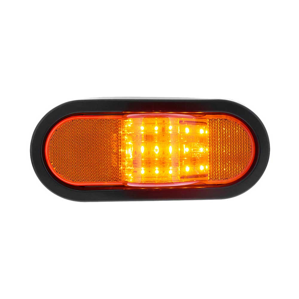 6-1/2" Mid Trailer Turn Signal 18 LED Amber Light Kit