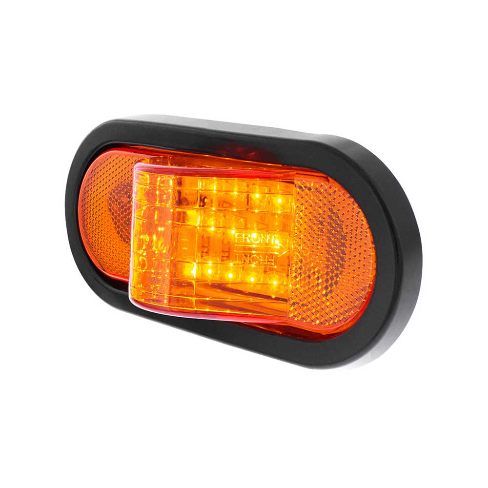 6-1/2" Mid Trailer Turn Signal 18 LED Amber Light Kit - Image 2