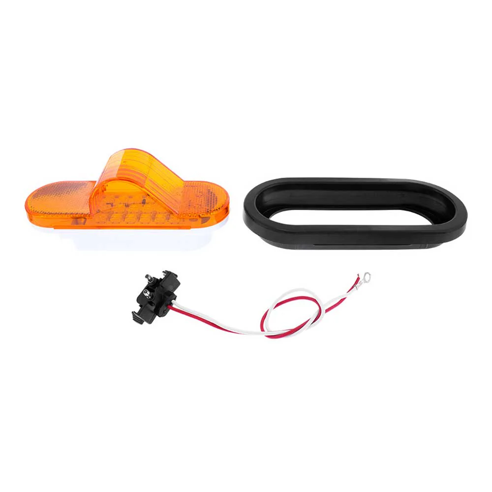 6-1/2" Mid Trailer Turn Signal 18 LED Amber Light Kit - Image 5