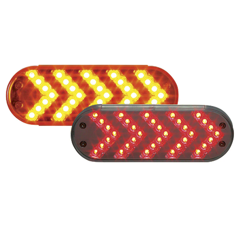 6" 35 LED Oval Sequential Arrow Light