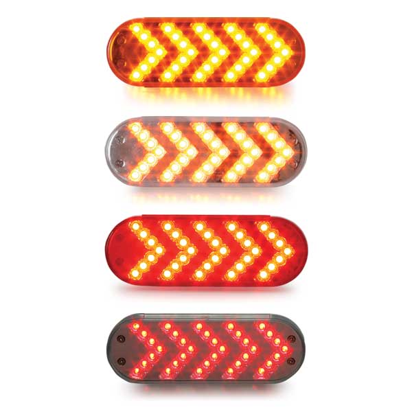 6" 35 LED Oval Sequential Arrow Light - Image 2