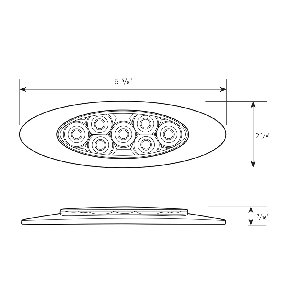 6-5/8" 7 LED Ultra Thin Pearl Y2K Dual Function Light - Image 5