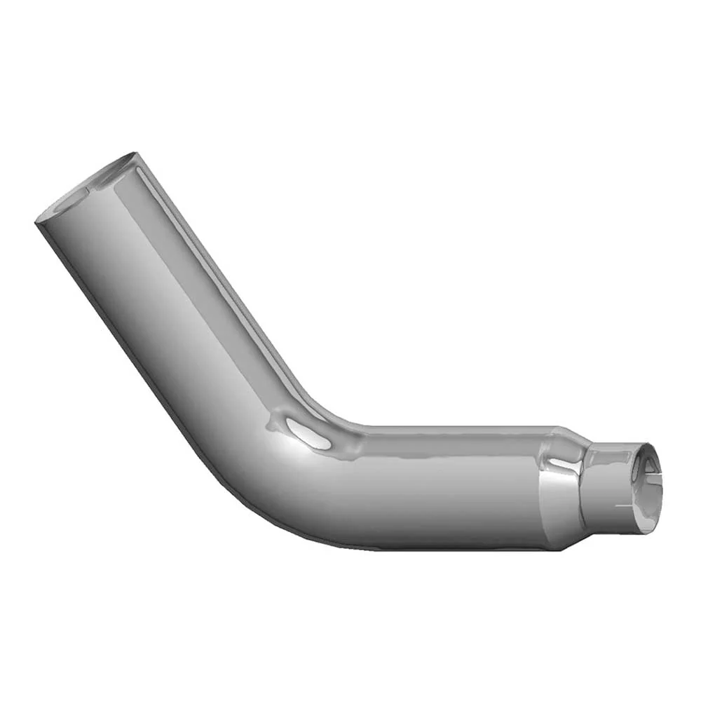 6"-5"D x 23"L x 23"R 60 Degree Chrome Elbow with Expanded End