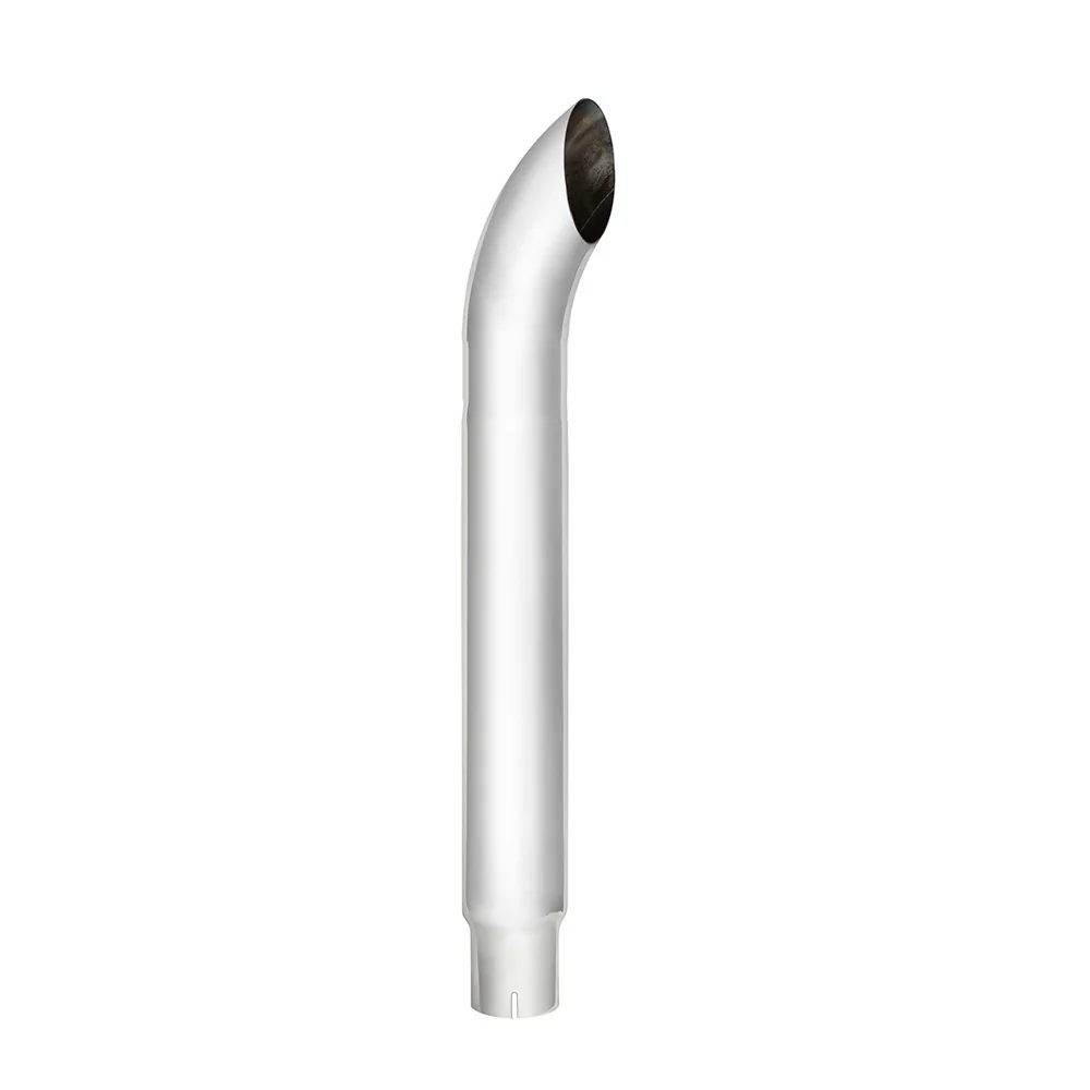 6"-5"D x 84"L Chrome Curved Top Stack Expanded End