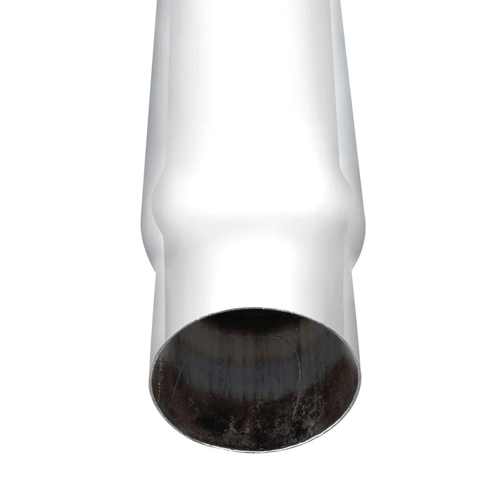 6"-5"D x 108"L Chrome Curved Top Stack Plain End - Image 2