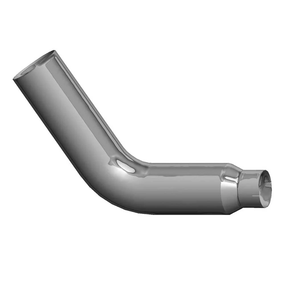 6"-5"D x 15"L x 17"R 68 Degree Chrome Elbow with Expanded End